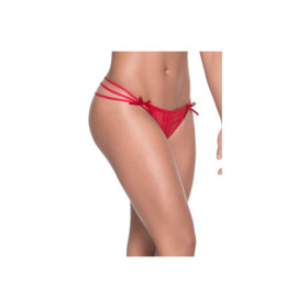 String rouge élégant triple lanières 
